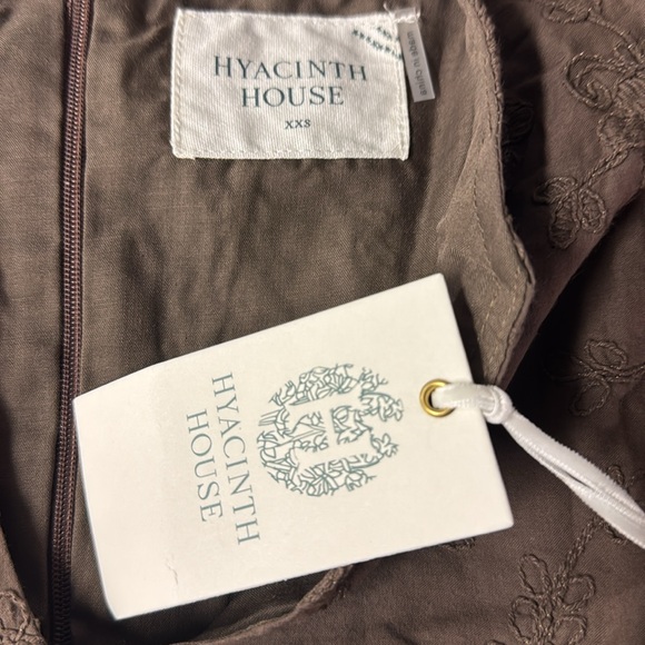 Hyacinth House | NEW Brown Becca V-Neckline Bell-Sleeved Mini Dress Size XXS - Picture 10 of 11